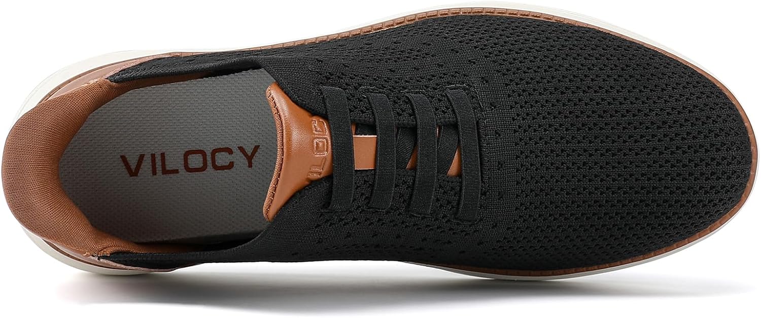 VILOCY Men's Slip on Casual Dress Tennis Walking Shoes Ease in Laceless Fashion Sneakers Breeze Business Oxfords - Image 4