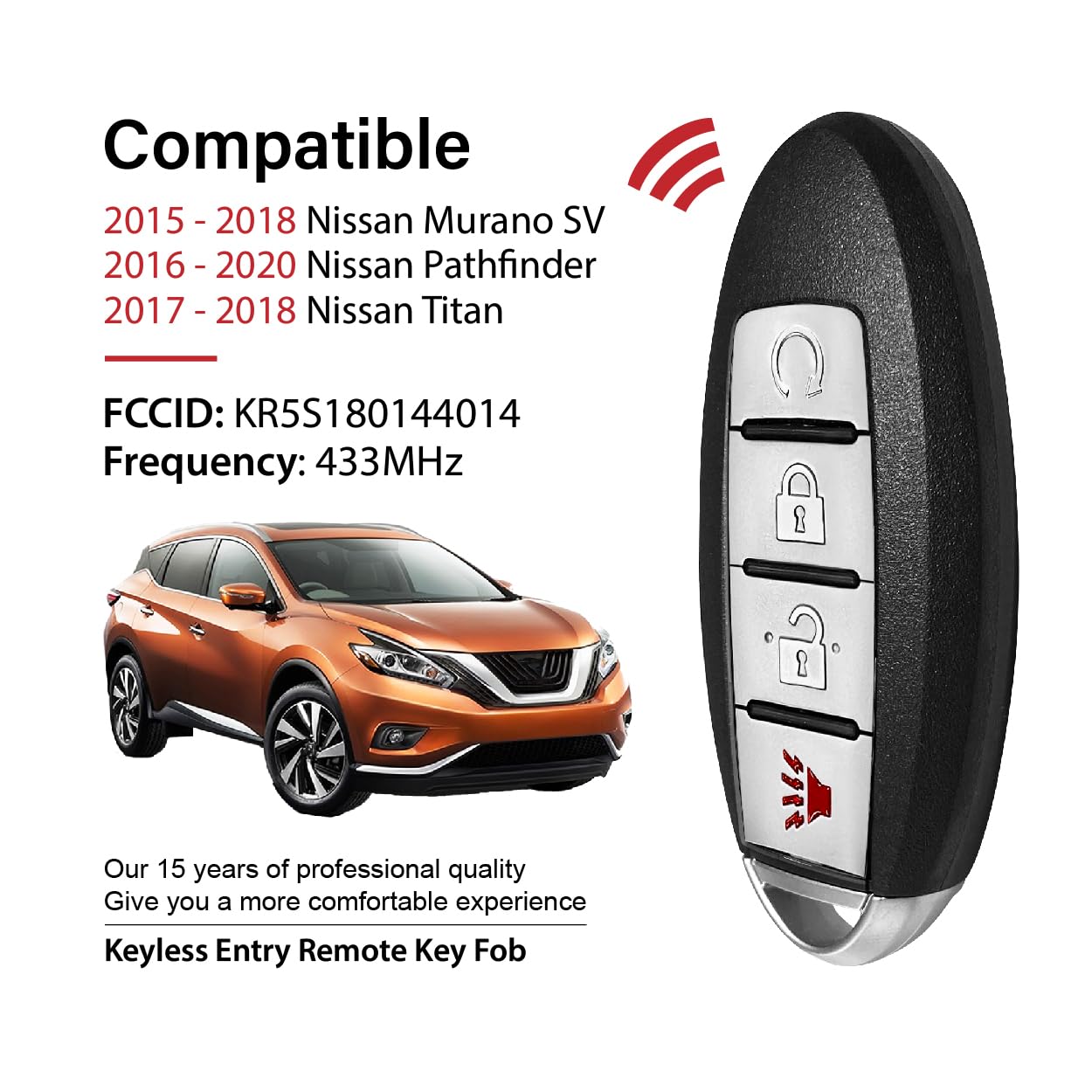 Amazon.com: Keylessbest Replacement for Nissan Pathfinder Murano