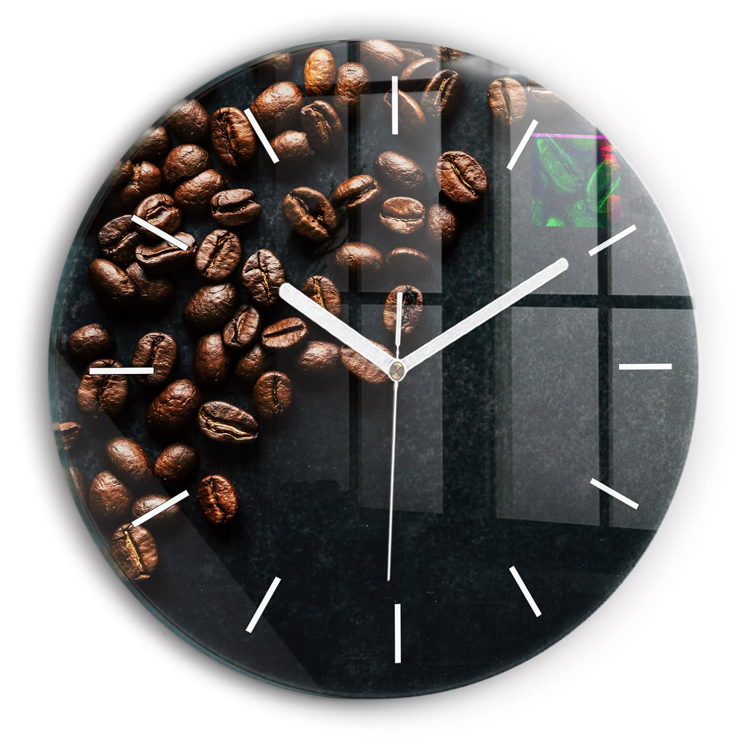 Horloge en Verre Silencieuse Wallfluent Moderne de 30 cm pour une Ambiance Cuisine Café