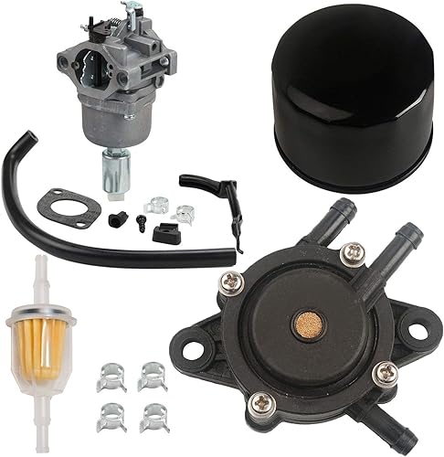 HIFROM Kit de carburador para bomba de combustible Filtro de combustible con filtro de aceite de repuesto para John Deere 108 L105 102 115 105 X120