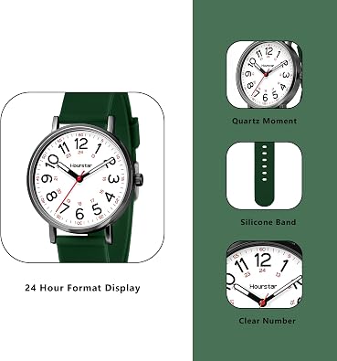Women's Analog Nurse Watch | Second Hand | Easy Read | Silicone