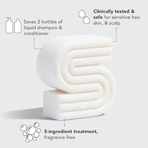 Miniatura 7 de Kitsch Barra de champú 2 en 1 y gel de baño – Ultra sensible, vegano y natural, fórmula de 5 ingredientes en barra de jabón para cabello y cuerpo –