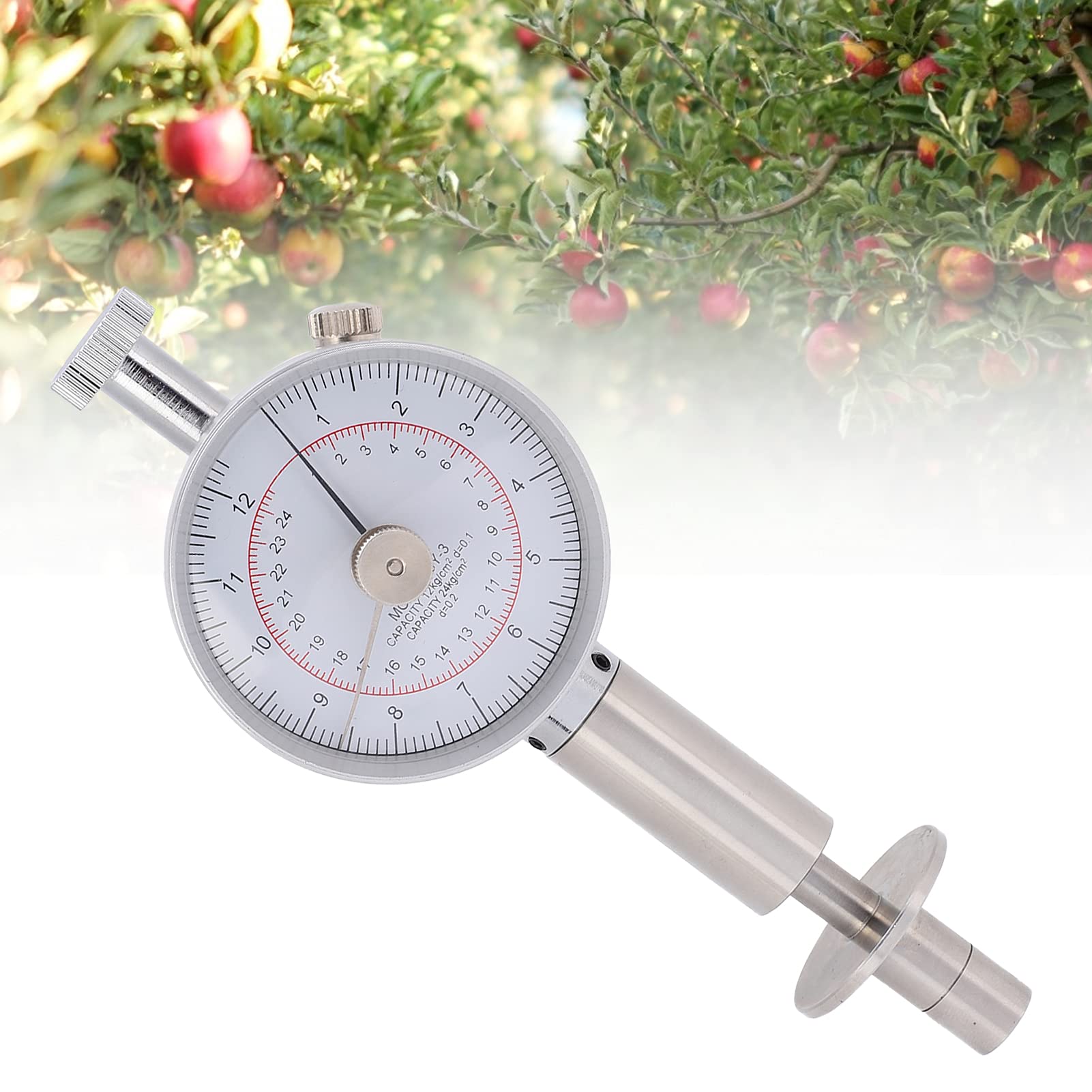 Probador de Dureza de la Fruta GY 3, Penetrómetro de Esclerómetro Dual de Puntero con Sonda Desmontable, para la Medición de la Madurez de la Fruta