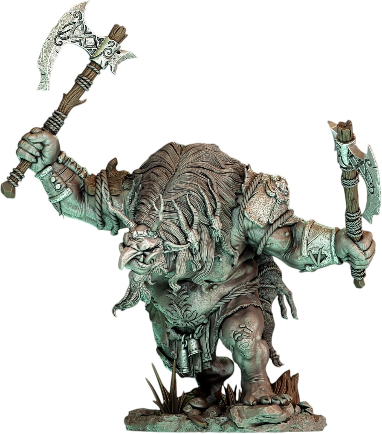TYL Bog Trolls Unpainted Miniature for War Gaming | RPG Scale Figures, Detailed Tabletop Board Game Accessories | Realistic Tabletop Miniatures (Combo of 4, 65mm)