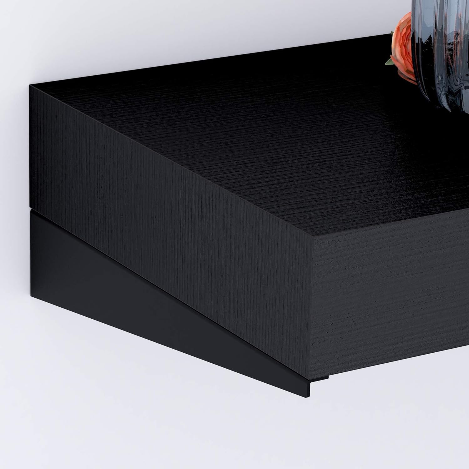 Mobili Fiver, Evolution wall Mounted Desk 70.8x15.7 in, Ashwood Black, Made in Italy