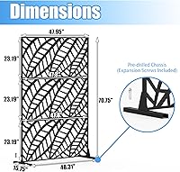 Vista 12 de Domi - Pantalla de privacidad de metal, paneles de pantalla de patio al aire libre, vallas decorativas, soporte divisor de espacio para habitación