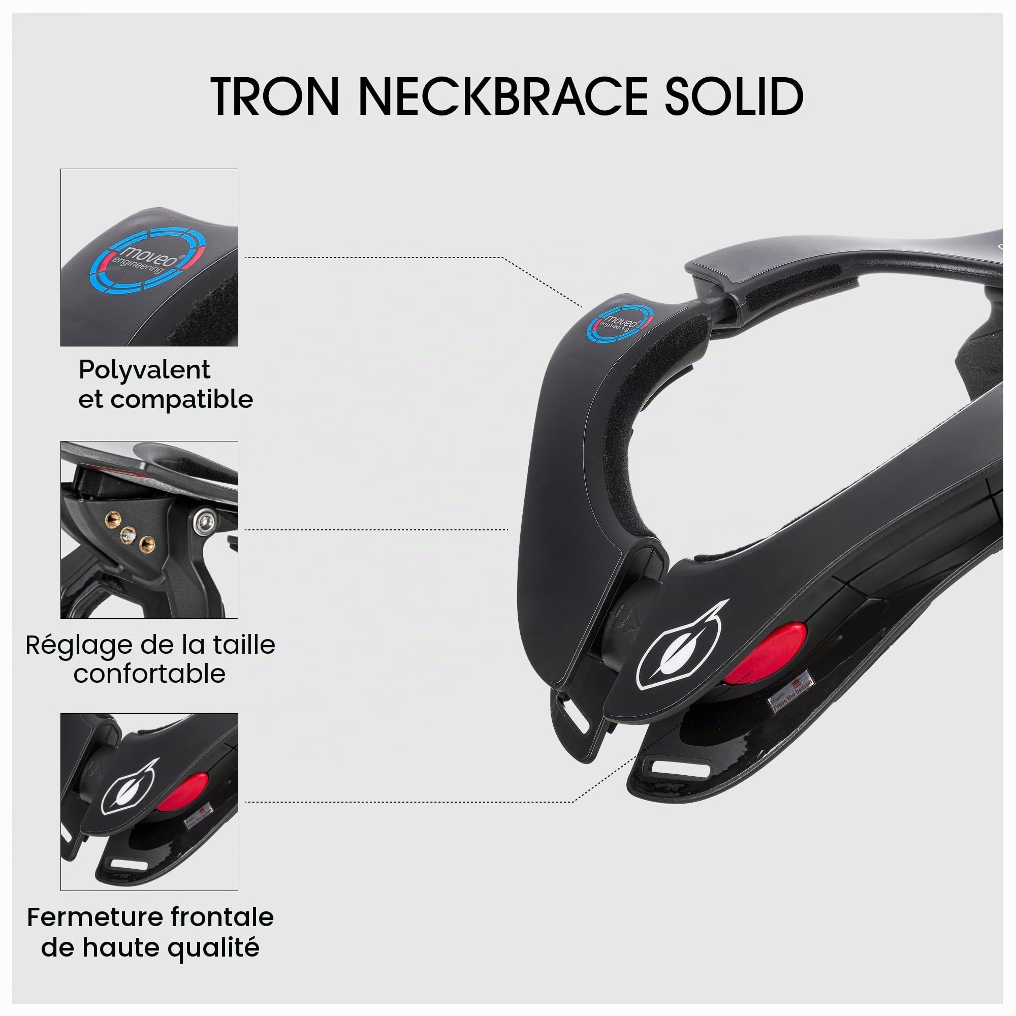 Oneal Tron Solid Accolade de Cou (Black,One Size)