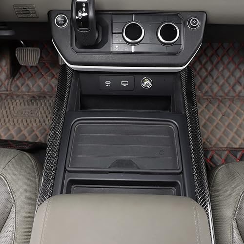 Miniatura 4 de Cubierta lateral de la consola de engranajes de 100% fibra de carbono para Land Rover Defender 90 110 2020-2022 accesorios de repuesto de automóvil