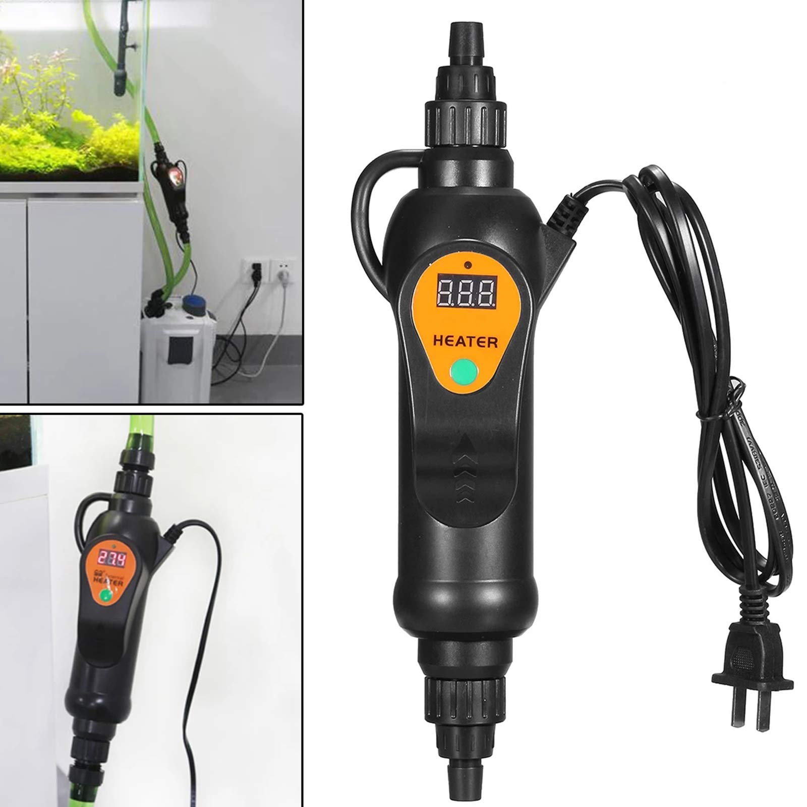 Ajustable Acuario Calentador para Acuario Externo Agua Varilla De Calefacción Controlador De Temperatura con LED Digital Temperatura Controlador para Pecera De Tortuga Betta Y Pequeña