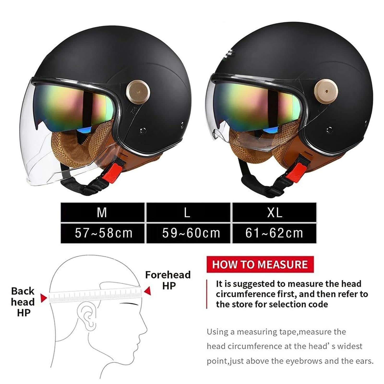 Kask Jet Motocyklowy, Heritage Retro Otwarty