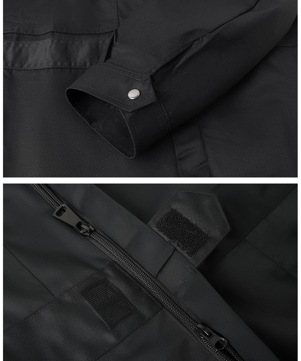 Mono de Trabajo para Hombre Reflectantes Traje de Trabajo Mecánico Industria Overoles con Capucha