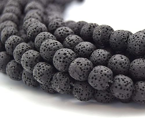 Miniatura 2 de Cuentas de lava  Cuentas difusoras redondas negras  0.709 in