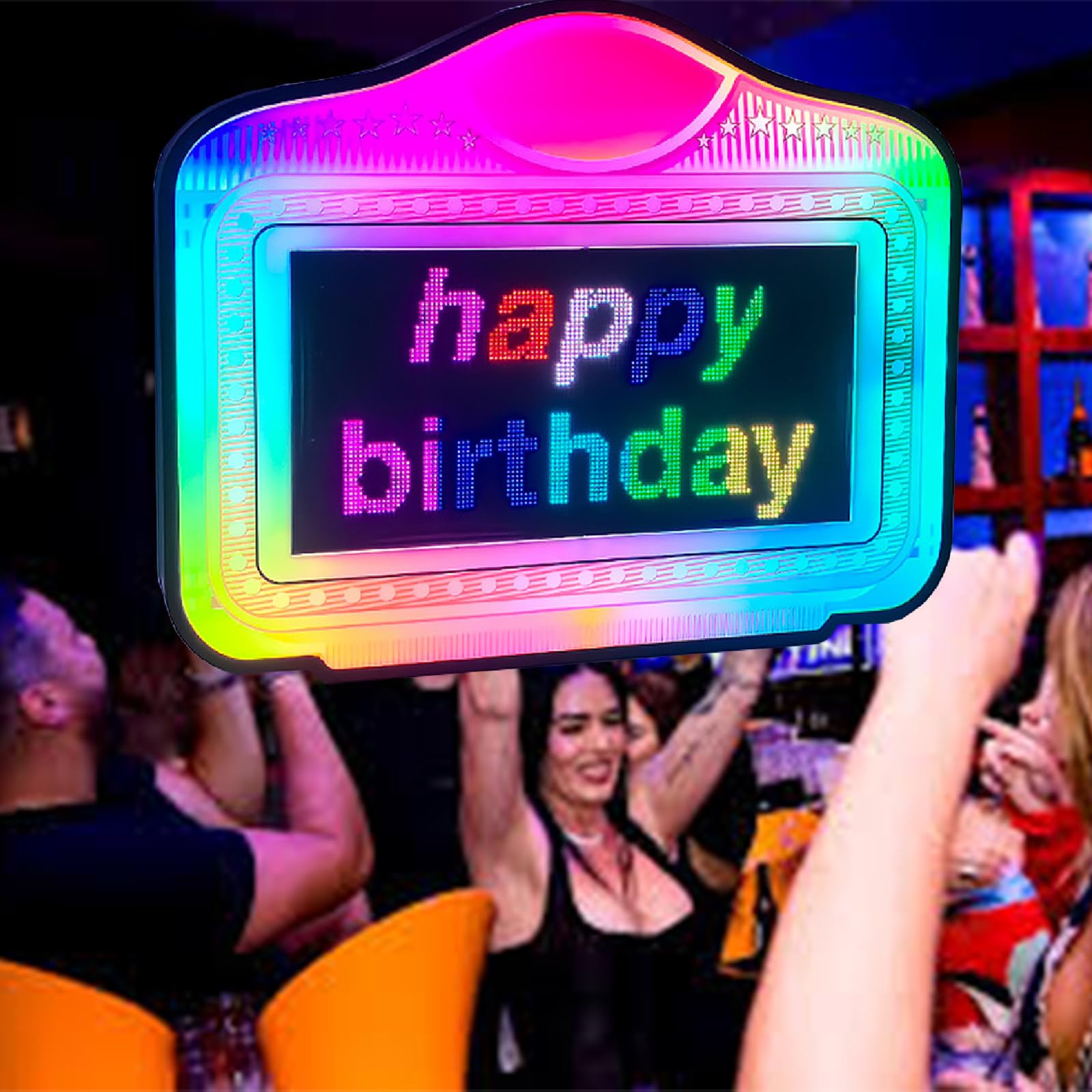 LYDZUSDP LED Digital VIP Bottle Presenter,Color Letter Billboard,Programming Scrolling Billboard,App Programmable