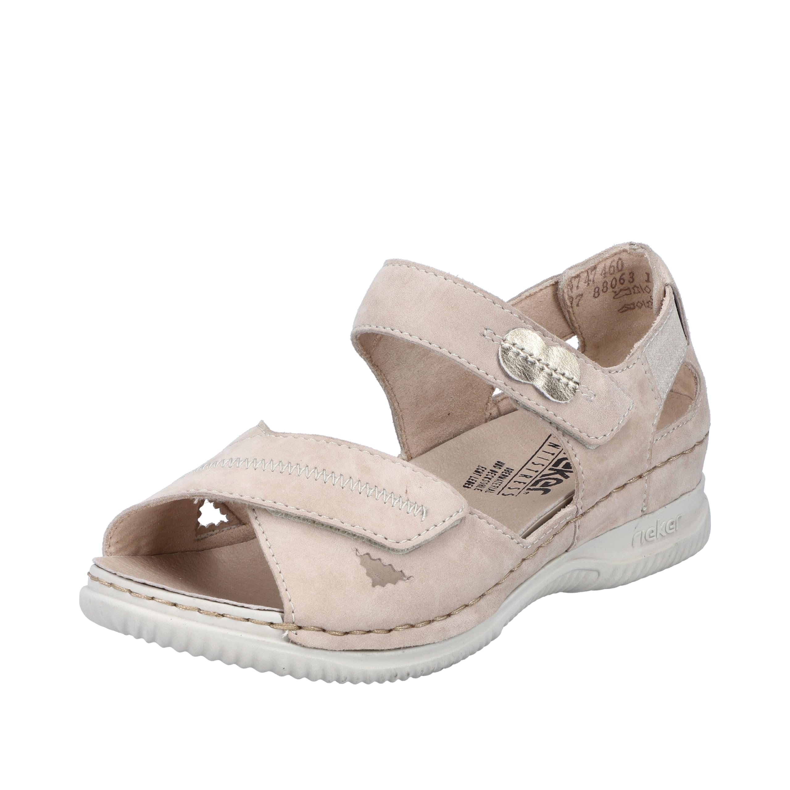 Rieker Women's V7474 Sandals, beige, 7.5 UK