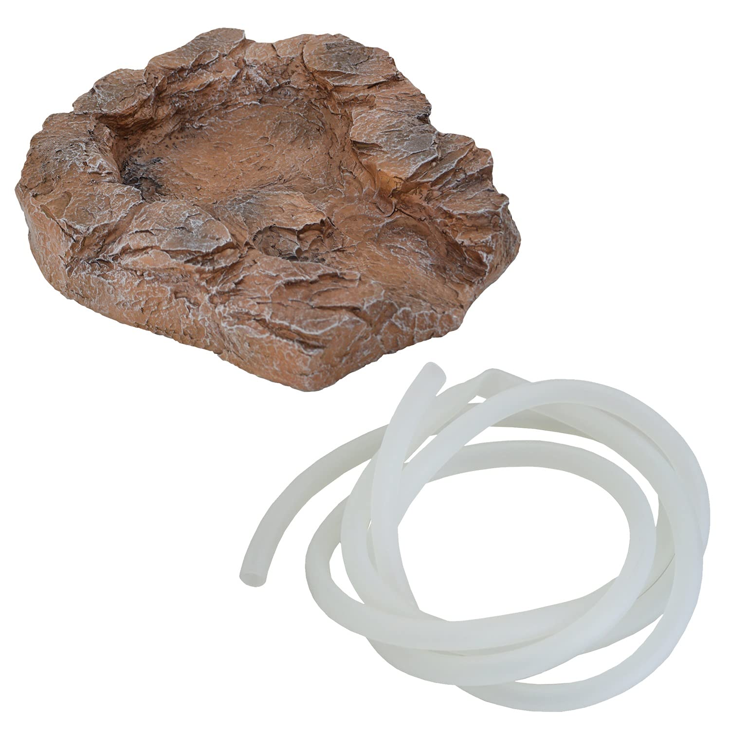 Bronbach Tuinfontein, beekloop, sierfontein, vogelbad, waterval, tuinverlichting, vijverpomp, fontein, waterspel voor tuin, tuinvijver ( QUELLBACH Donkergrijs zonder pomp