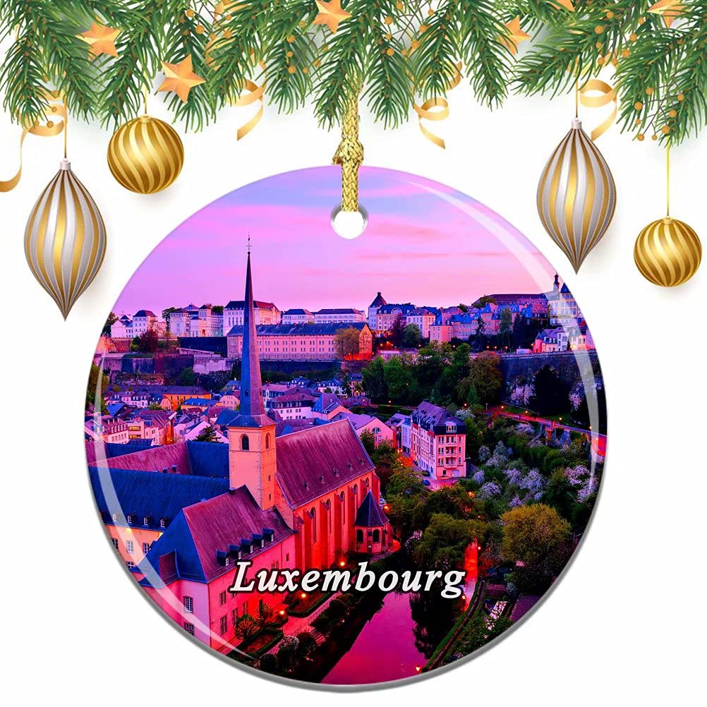 Desert Eagle Tcgj3662 Luxembourg Christmas Xmas Tree Ornament Decoration Wedding Hanging Pendant Decor City Travel Souvenir Collection