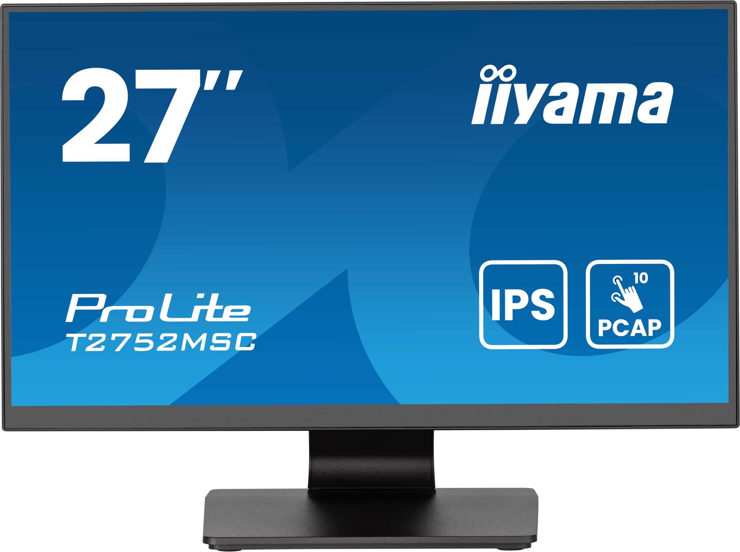 iiyama Prolite T2752MSC-B1AG Écran LED IPS 68,6 cm 27" Full HD 10 Points Multitouch Optical Bonded Capacitif HDMI DP USB3.2 7H Revêtement Anti-reflet Noir