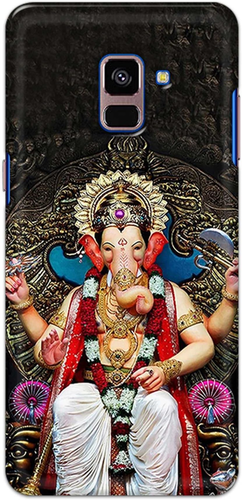 PRINTFIDAA Lord Ganesh Bappa Moriya Vinayaka Printed Designer Hard Back Case Cover for Samsung Galaxy A8 Plus (2018), A730F, A730F / DS -(YG) MVN1010