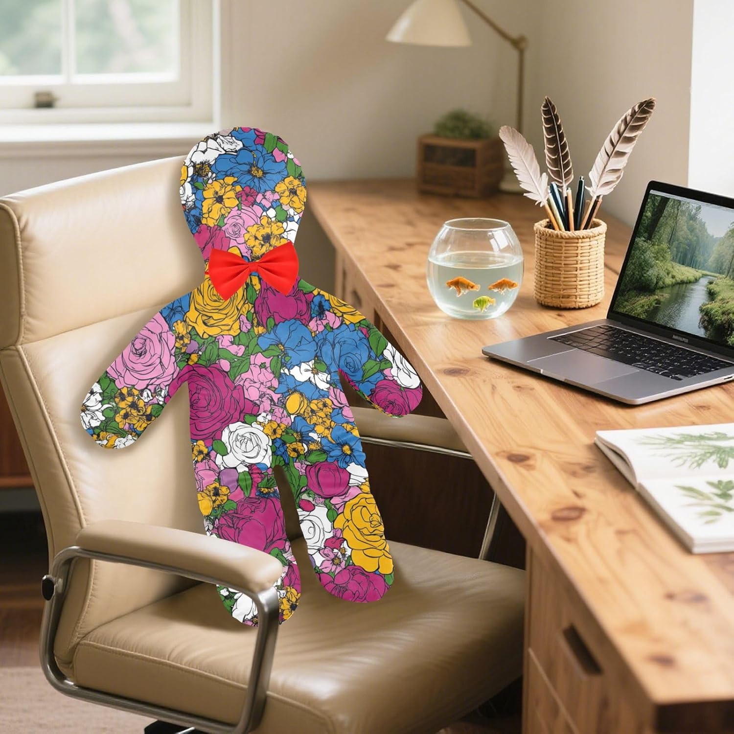 Full Body Pillow Hypoallergenic Bed Pillows Emotional Support for Kids Rose Summer Flower Hot Colorful