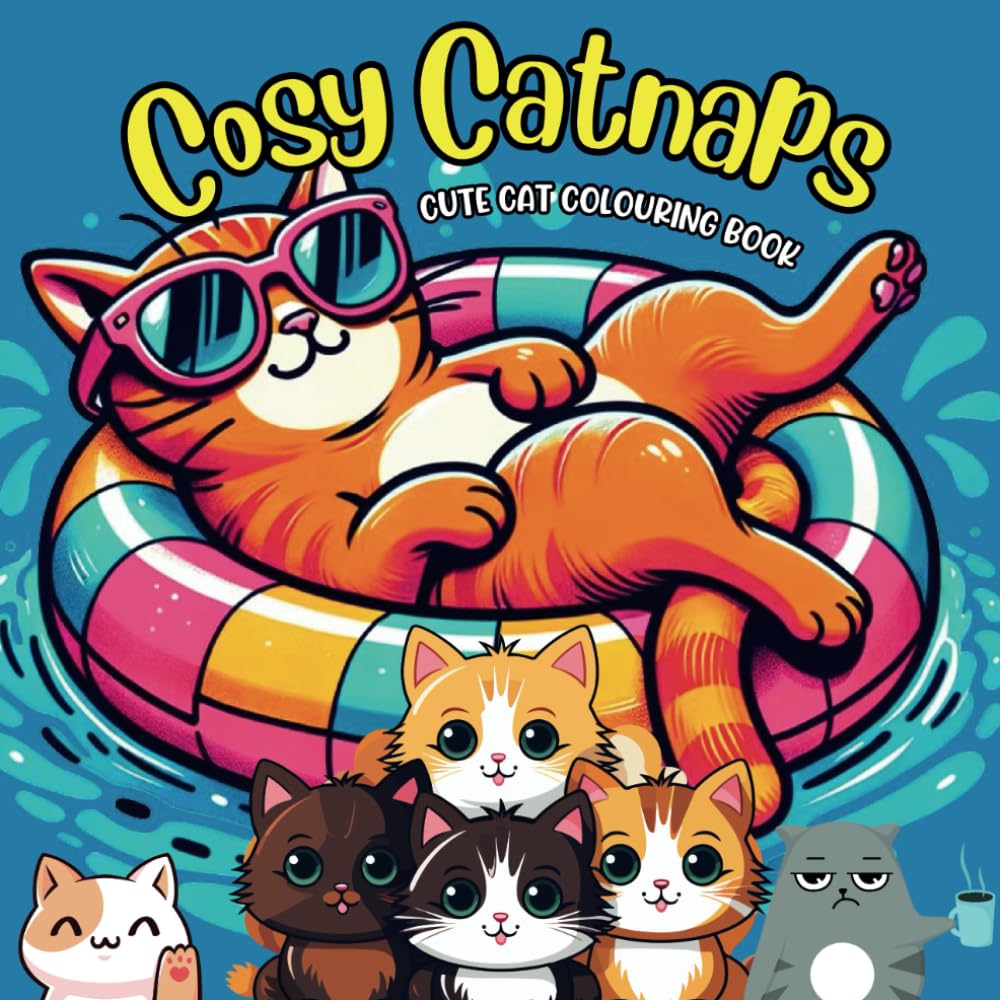 Cosy Catnaps Cute Cat Colouring Book: Purfect for Cat Lovers (Colouring Fun With Colouring Books Series)