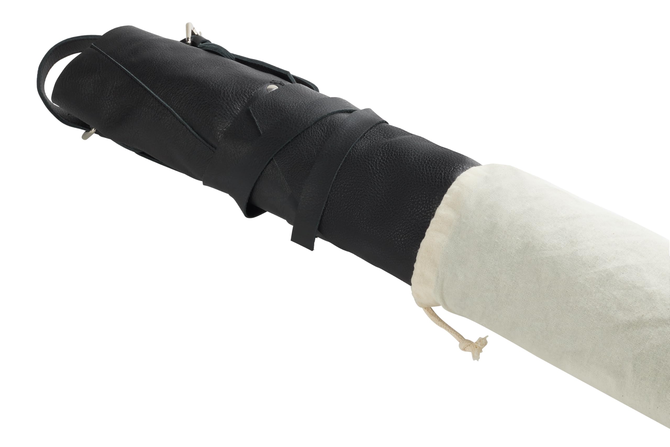 Delantal Hombre Cocina y Barbacoa. Mandil Hombre en Cuero Negro. Práctico con Bolsillo para Accesorios Barbacoa