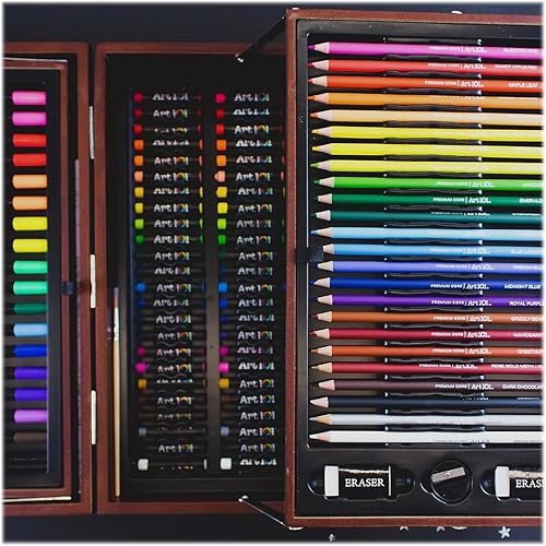 Miniatura 5 de Art 101 - Juego de arte y garabatos de lujo, colores surtidos, 168 piezas (53168)