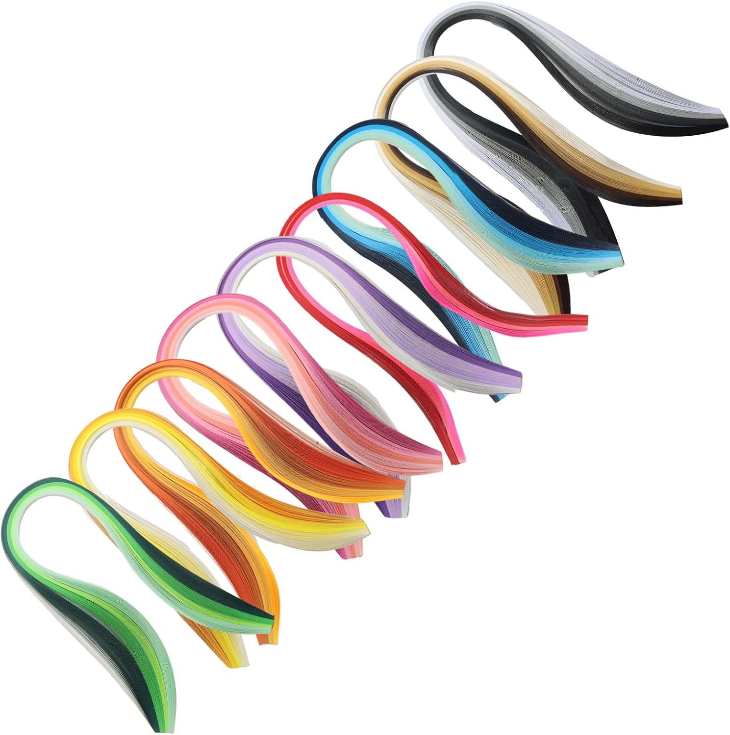 Zorfeter 9 Sets Multi-Color Quilling Paper Strips Kits 900 Strips 42 Colors, 3mm Width, 21.26"/54cm Length