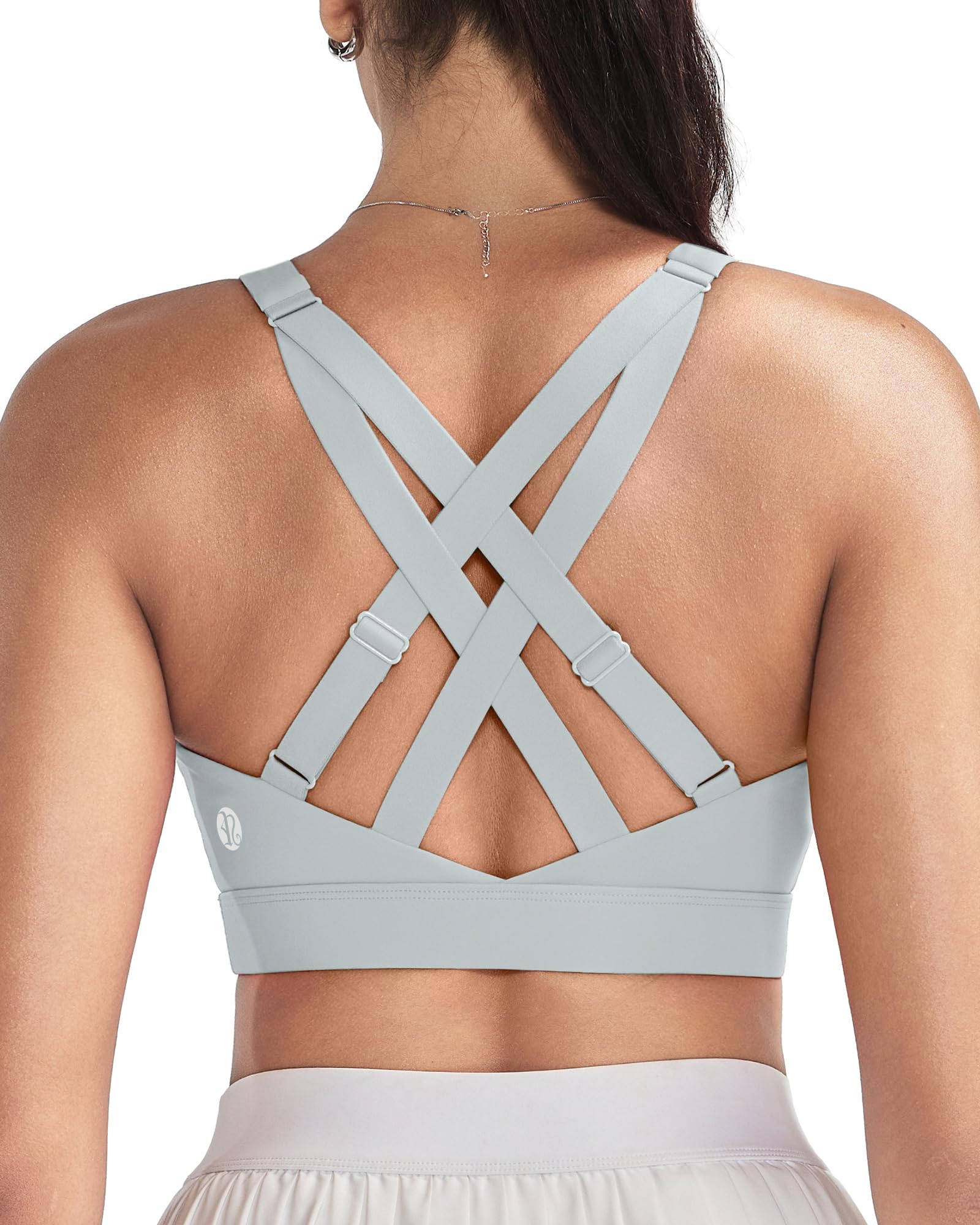 RUNNING GIRL Adjustable Straps High Impact Sports Bras with Sewn in Pads | High Support, Workout, Cloud-Soft, Racerback, Molded Cup, Supportive for women