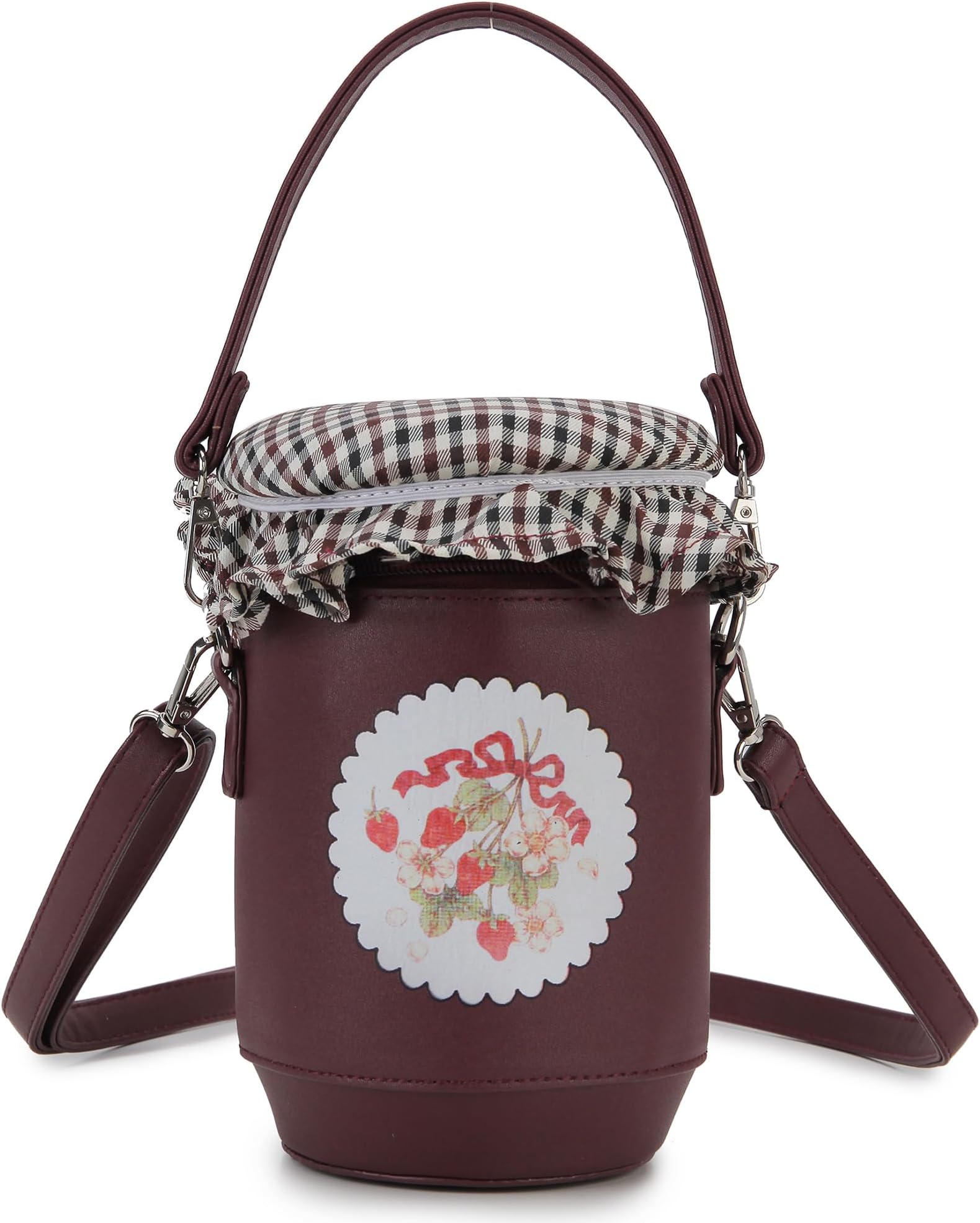 Sequins Red Cherry Shoulder Bag Women's Crossbody Bag Teenager Girl Fun Shape Purse Glitter Clutch Bag