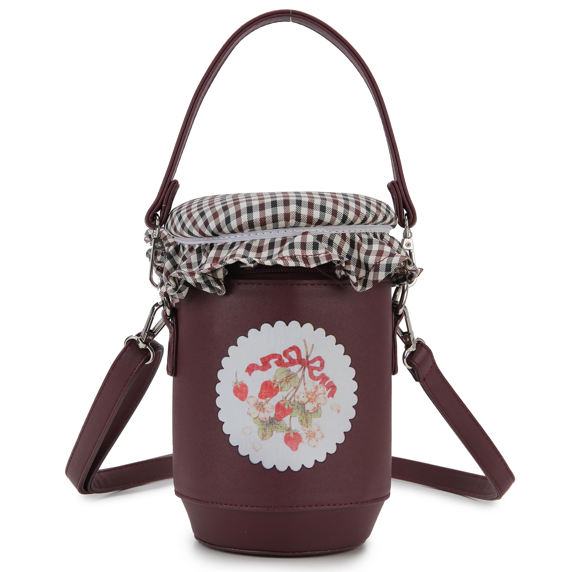 Sequins Red Cherry Shoulder Bag Women's Crossbody Bag Teenager Girl Fun Shape Purse Glitter Clutch Bag