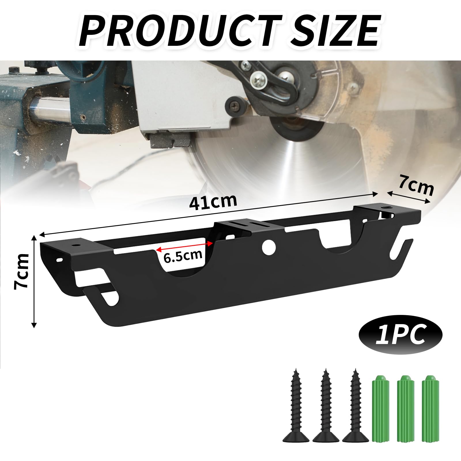 Supporto Da Parete Per Smerigliatrice Angolare In Metallo, Organizer Utensili Per Garage E Officina, Ripiani Multifunzione - 3