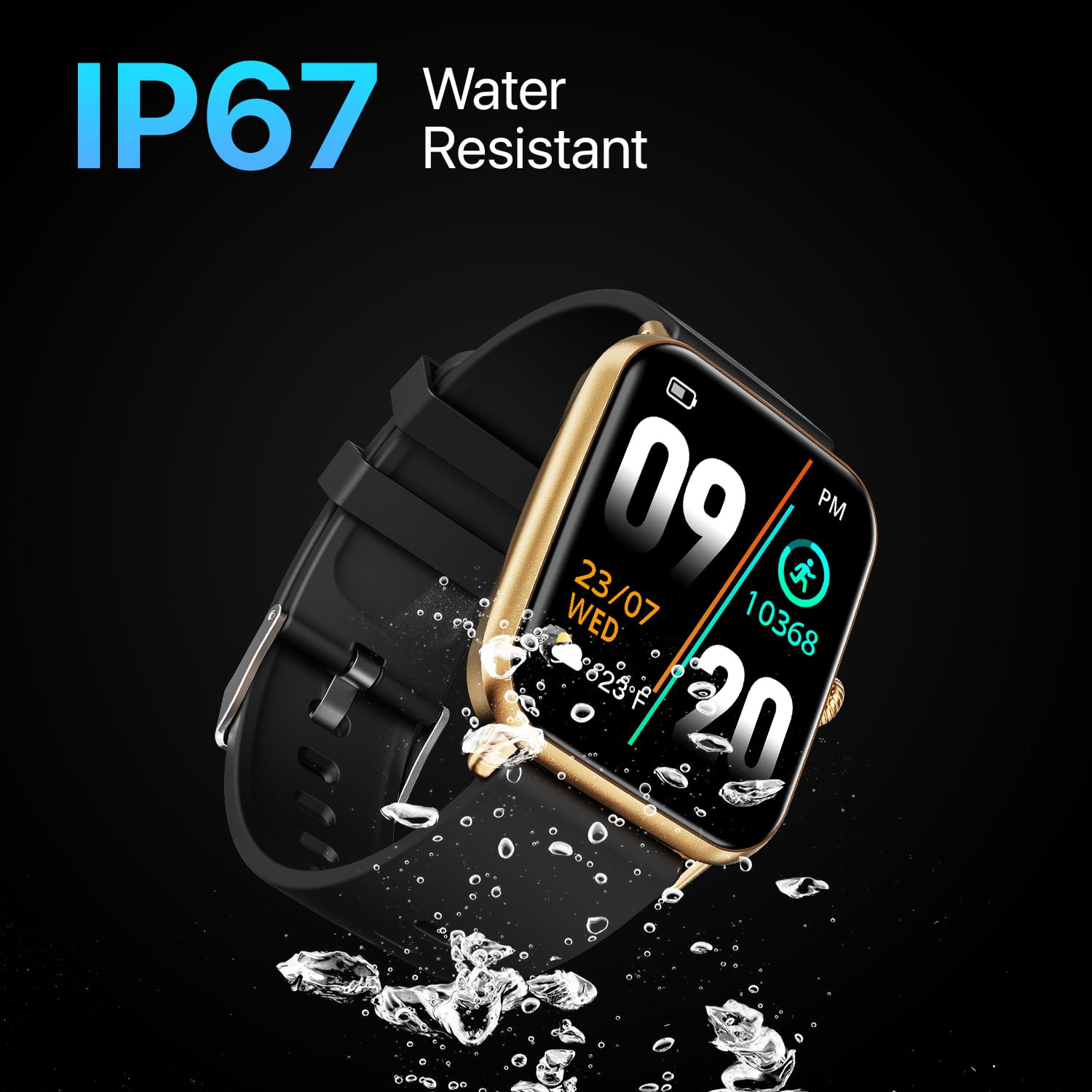 Fire-Boltt Ninja Call Pro Smart Watch Dual Chip Bluetooth Chiamate, display da 1,7 pollici, Assistenza vocale AI con 100 modalità sportive, con SpO2 e monitoraggio della frequenza cardiaca
