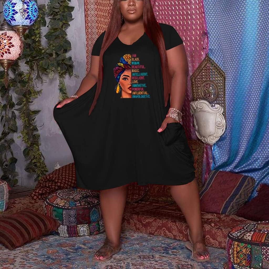 YeGine Oversize Tshirt Dress for Women Casual Plus Size Short Sleeves Midi Tunic Dresses with Pockets - Image 3