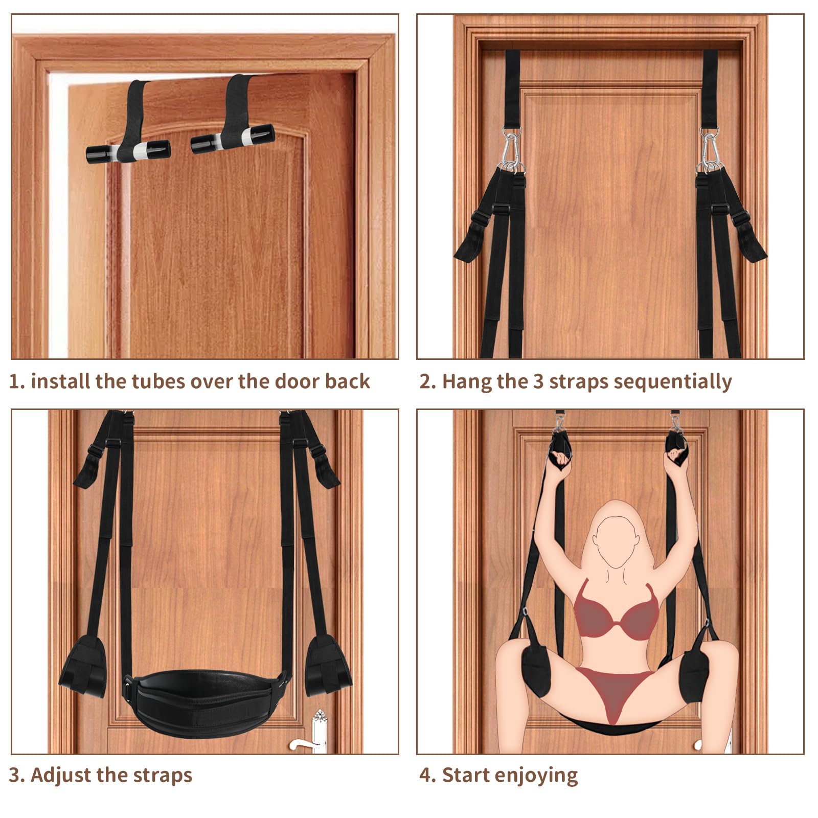 Amazon com Door Sex Swing BDSM Restraints Bondage Slave Leather  