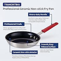 Vista 3 de Tramontina Professional 14-Inch Ceramic Non Stick Extra Large Frying Pan, Heavy-Gauge Aluminum Skillet with Ceramic Nonstick Coating, Dishwasher and
