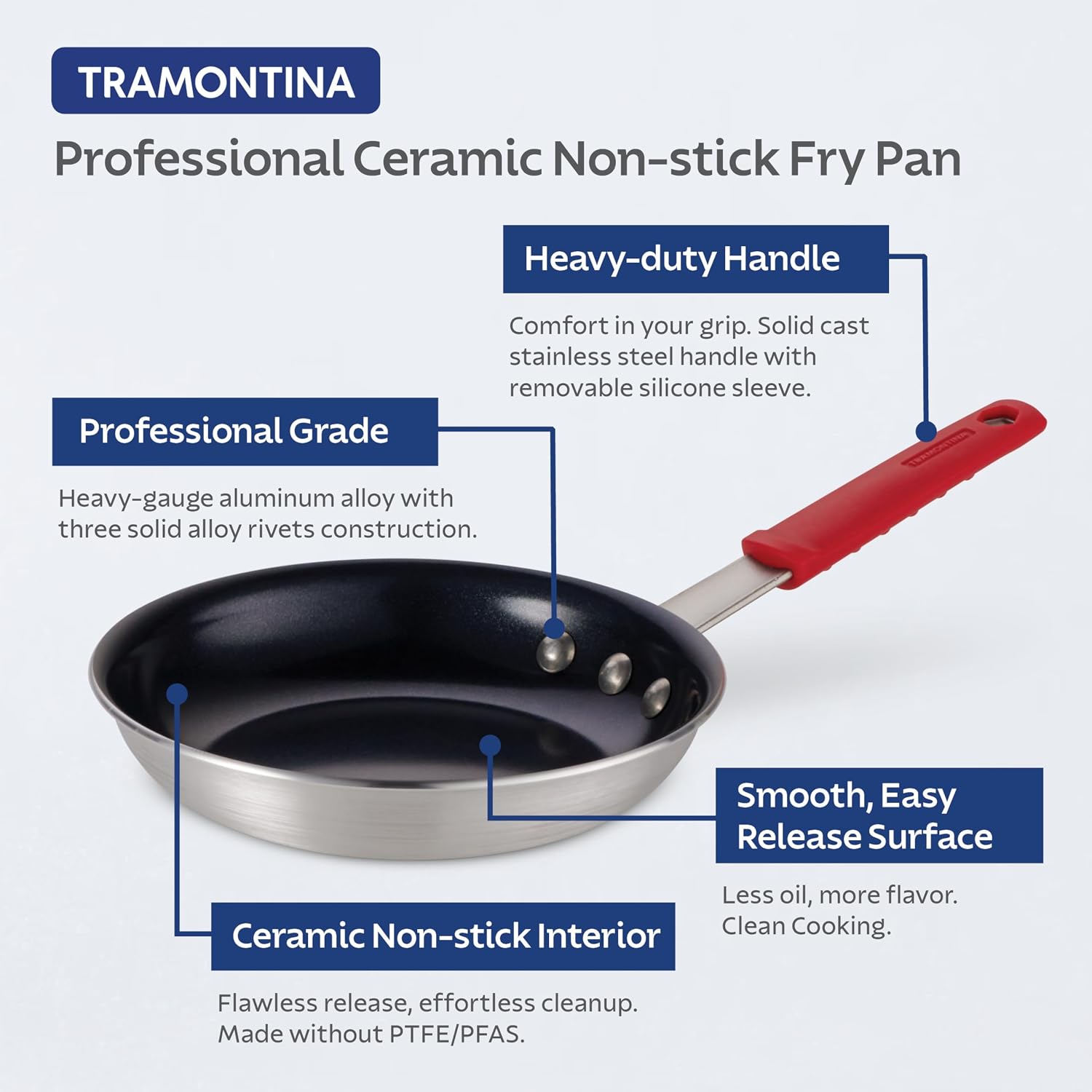 Tramontina Professional 8-Inch Ceramic Frying Pan - Image 3