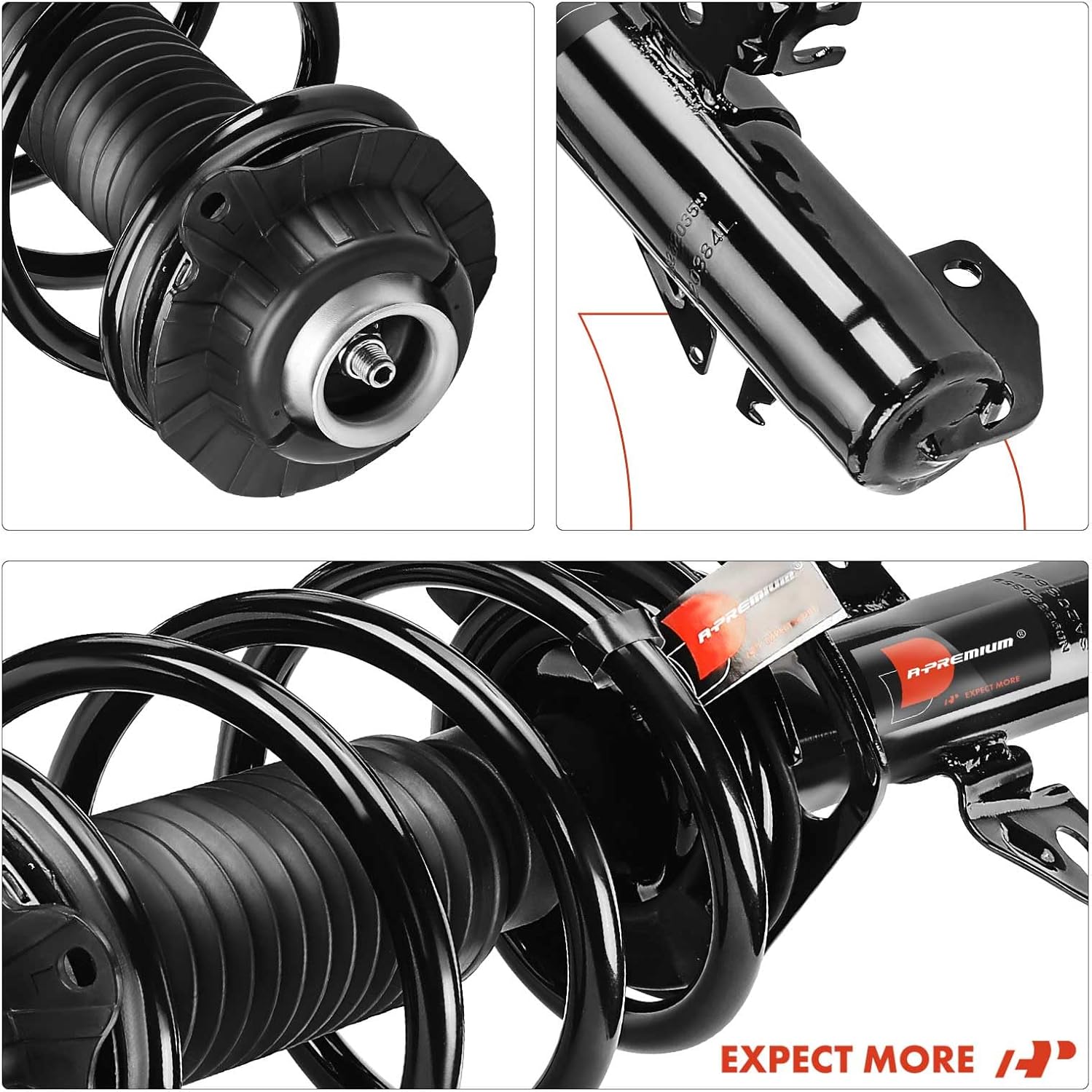 A-Premium Front Complete Strut and Coil Spring Assembly Compatible with Jeep Cherokee 2014-2023, AWD, 2-PC Set