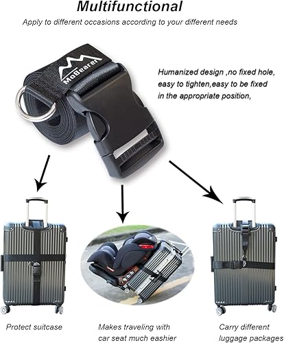 Miniatura 6 de Car Seat Travel Belt  Adjustable Car Seat Travel Strap to Convert Kid Car Seat and Carry-on Luggage into an Airport Car Seat StrollerEasy Carry Safe