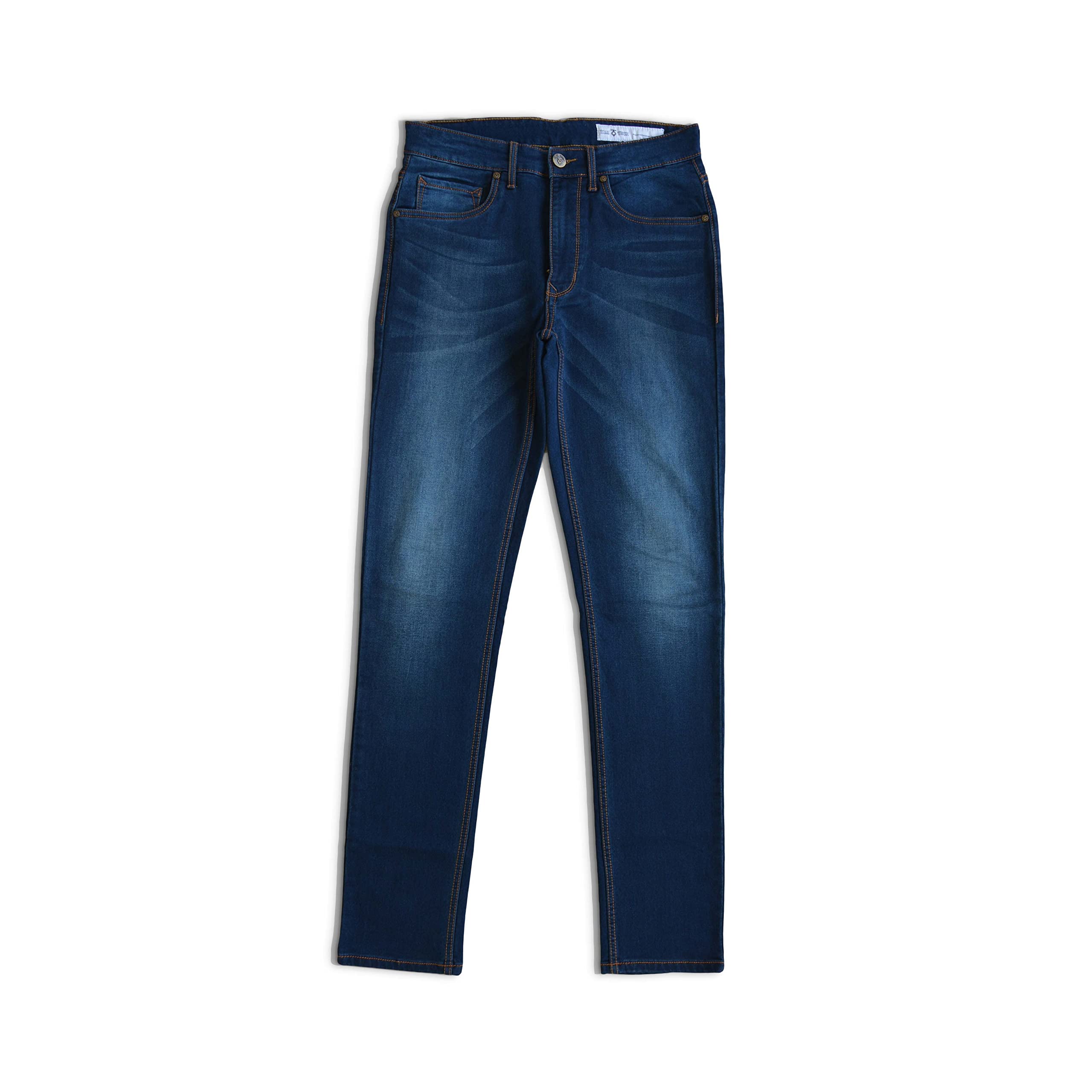 Buy TALLTECH Tall Men's Jeans. Canon. Green Tinge. Tapered Fit