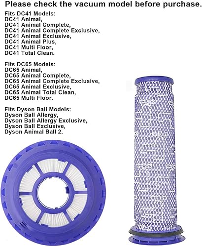 Miniatura 2 de Filtros de repuesto para aspiradoras Dyson DC65 DC66 DC41 UP13 UP20 para animales, múltiples pisos y bolas, comparados con las partes 920769-01 y