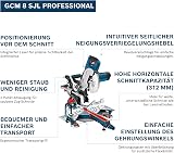 Bosch Professional GCM 8 SJL Sliding Mitre Saw (216 mm Blade, 70 mm Vertical, 312 mm Horizontal Cut Capacity, 2 Saw Blades, Dust Extraction System, Lightweight, Compact Design, Amazon Exclusive Set) - 2