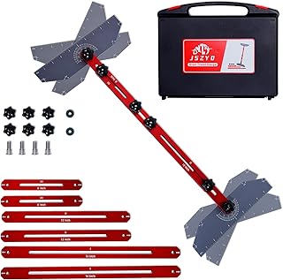 Stair Tread Template Tool,Stair Tread jig,Stair Gauge,from The JSZYO Renovation System，Stair Gauge Set，framing Square，Stair gauges for framing Square (Red)