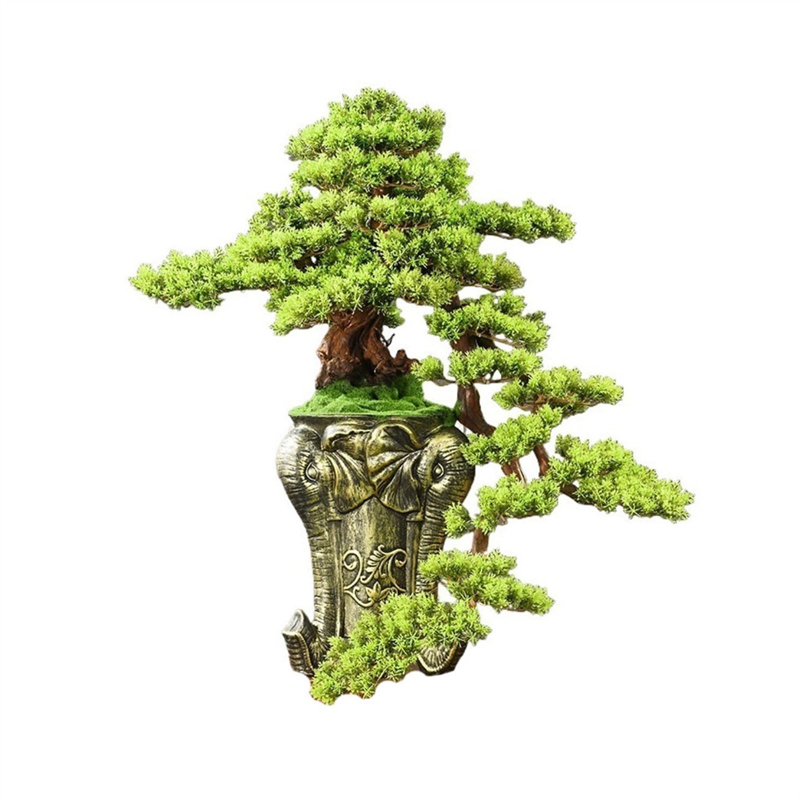 IUokLU Artificial Bonsai Tree Artificial Greenery Decorations Housewarming Gift Ornaments Simulation Bonsai Office Living Room Entrance Decoration Artificial Tree