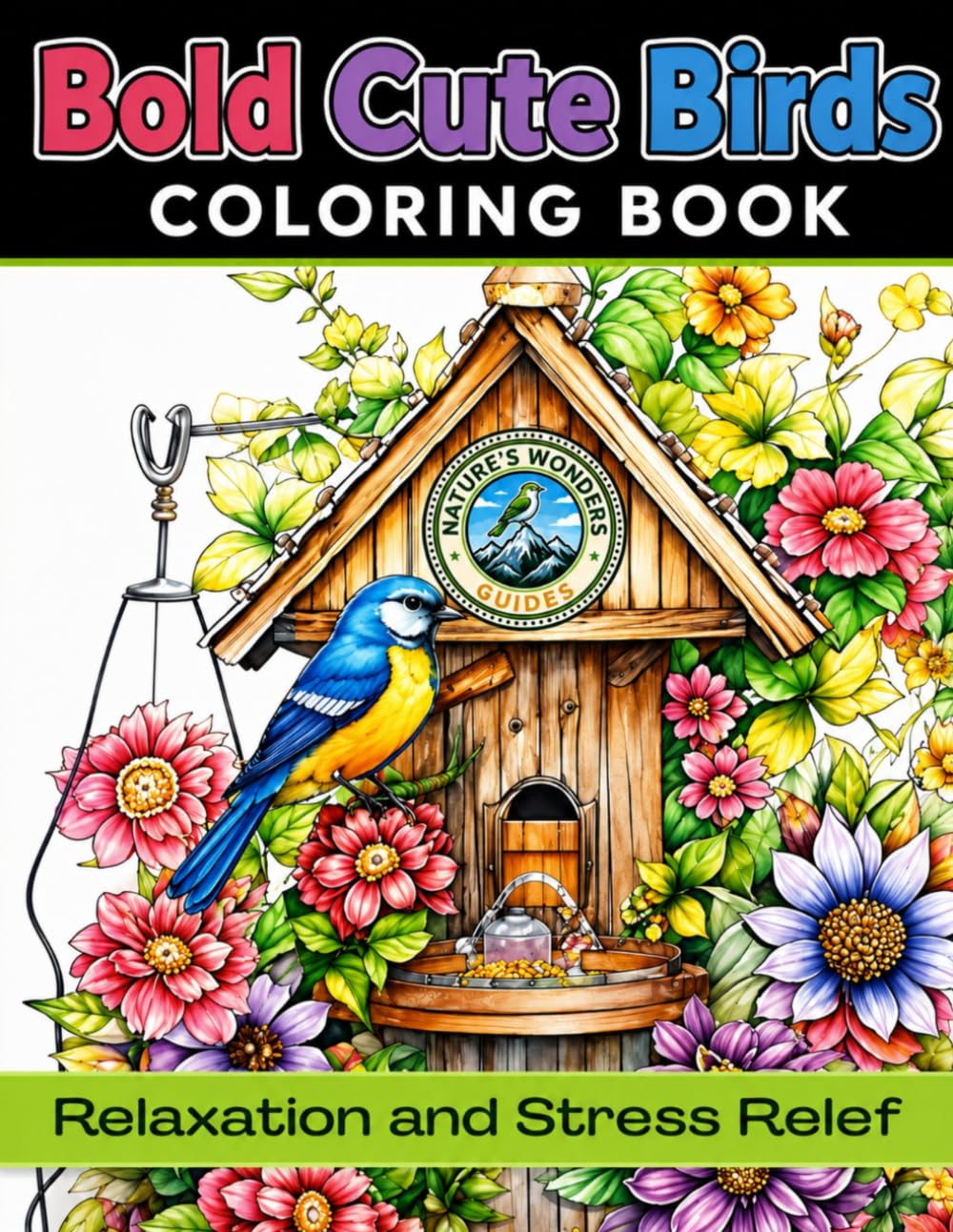 Bold Cute Birds Coloring Book: Bold Cute Birds Coloring Pages (Nature's Wonders Guides)