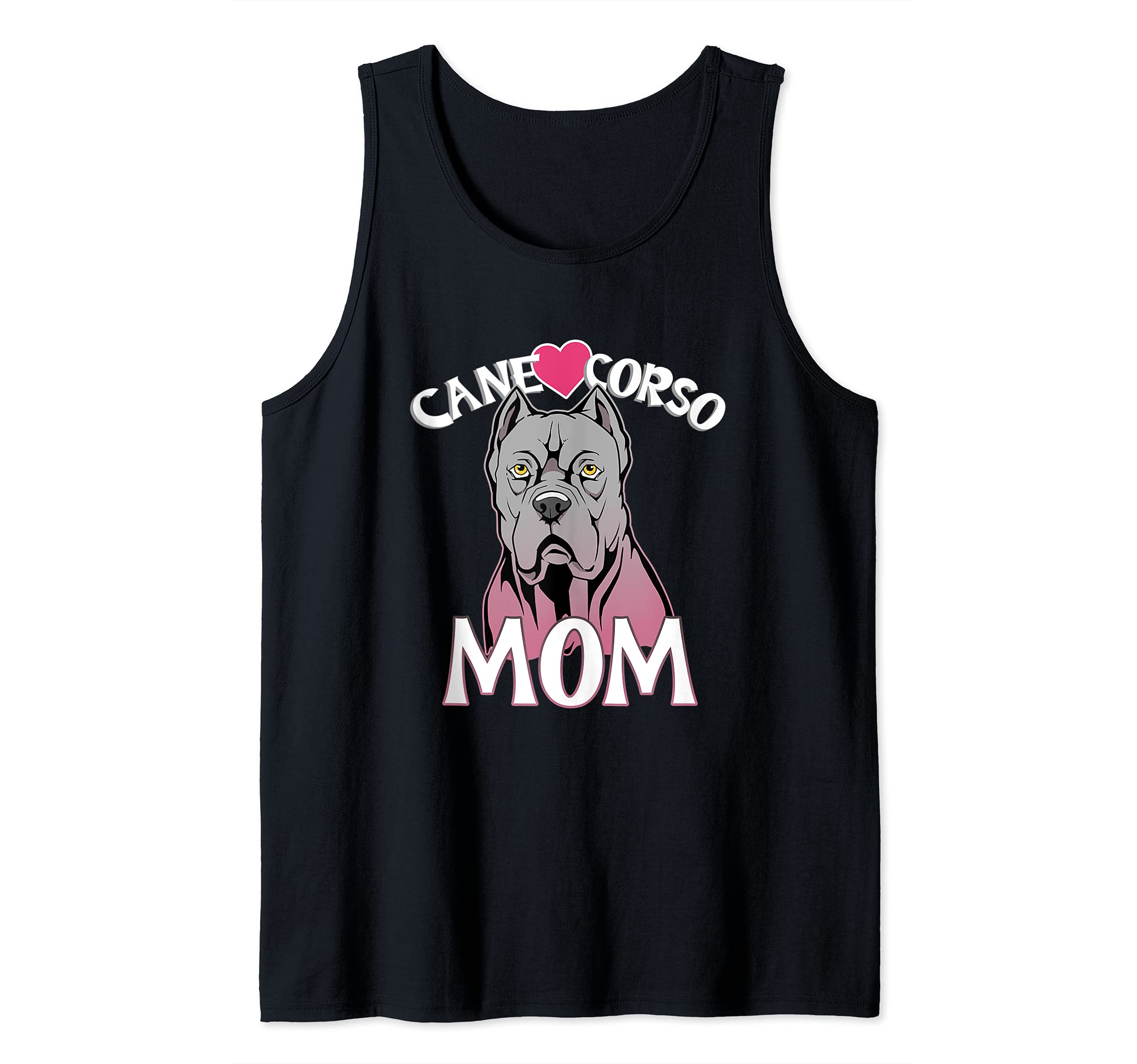 Cane Corso Mom Gift Italian Mastiff Dog Pet Tank Top, Black