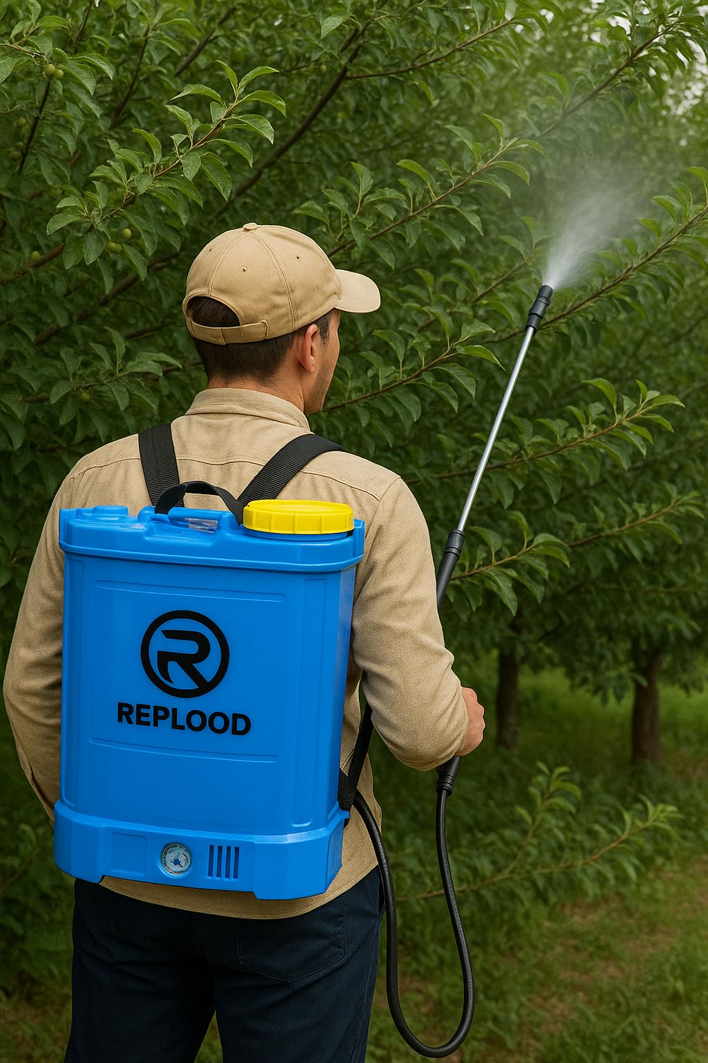 REPLOOD Pompa Irroratrice Spalleggiata a Batteria 16 Litri Peso 5Kg Irroratore