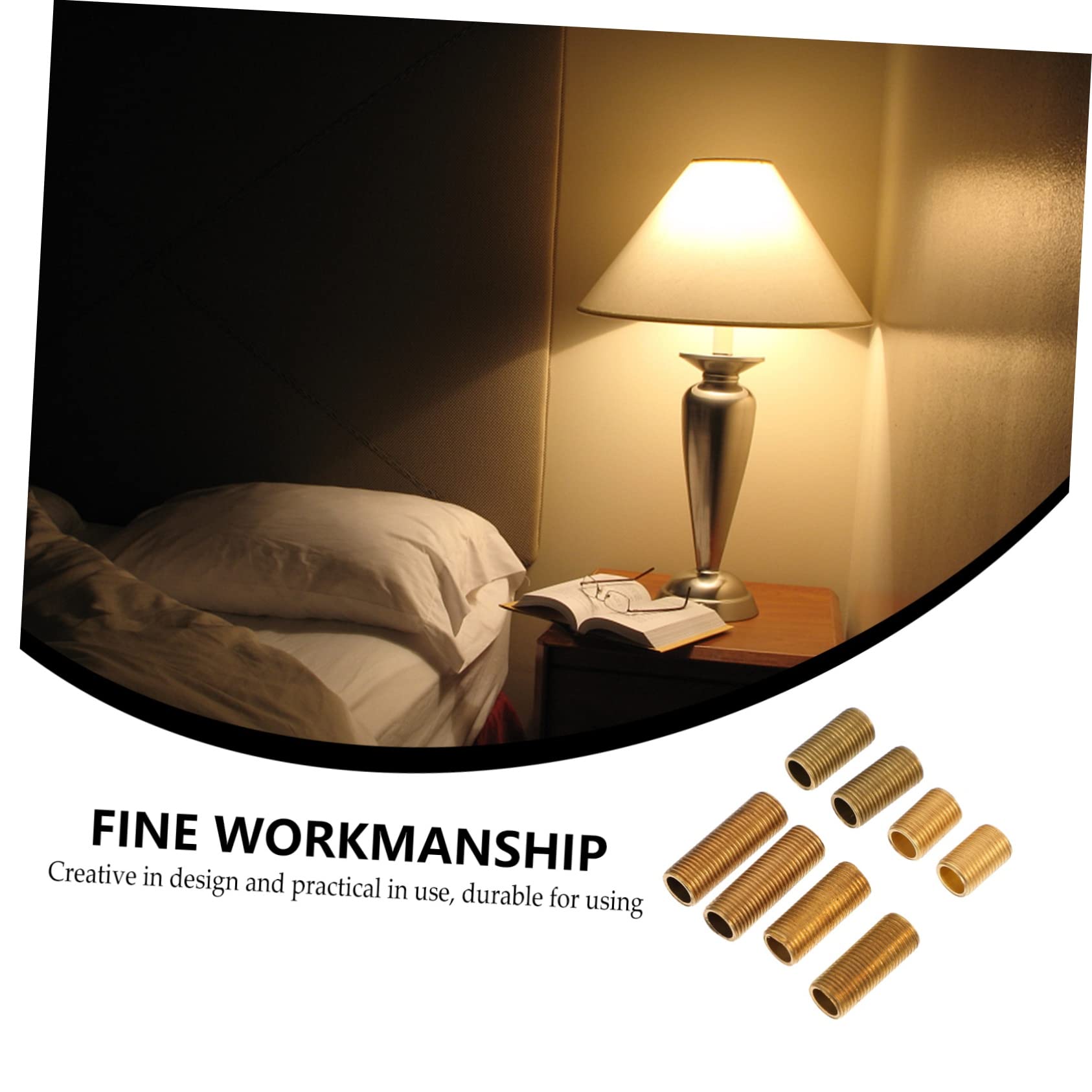8 Pièces Luminaires Tige Filetée Creuse Pour Lampes - Tuyaux De Raccordement Creux Lampe Tout Fil - M10 Tiges De Guidage Lumière Haute Qualité En Laiton