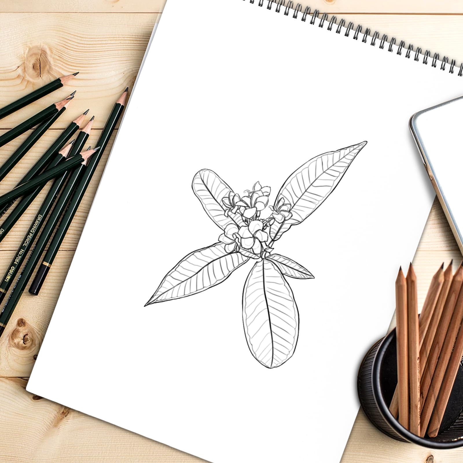 DAKFOOK 8 cuadernos de bocetos A3, 30 hojas/60 páginas hacia arriba, bloc de bocetos con espiral, bloc de dibujo A3, álbumes de recortes de arte con cubierta de papel kraft para dibujar y tomar notas