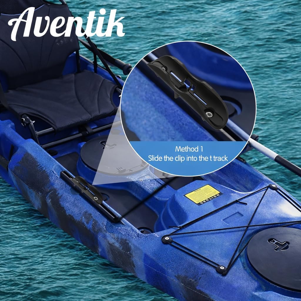 1004 2 PCS Kayak Paddle Holder Kayak Track Mount Accessories for Holding Standard Paddle, Kayak Oar Holder Kayak Rail Accessories for Fishing Kayak