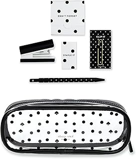Kate Spade New York Juego de accesorios de escritorio decorativos, suministros de oficina para el trabajo/la escuela, bols...